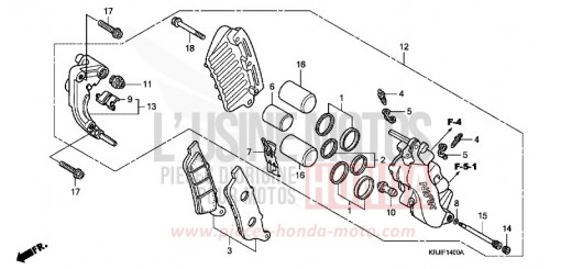ETRIER DE FREIN AVANT (FES1253-5) (FES1503-5) FES1255 de 2005